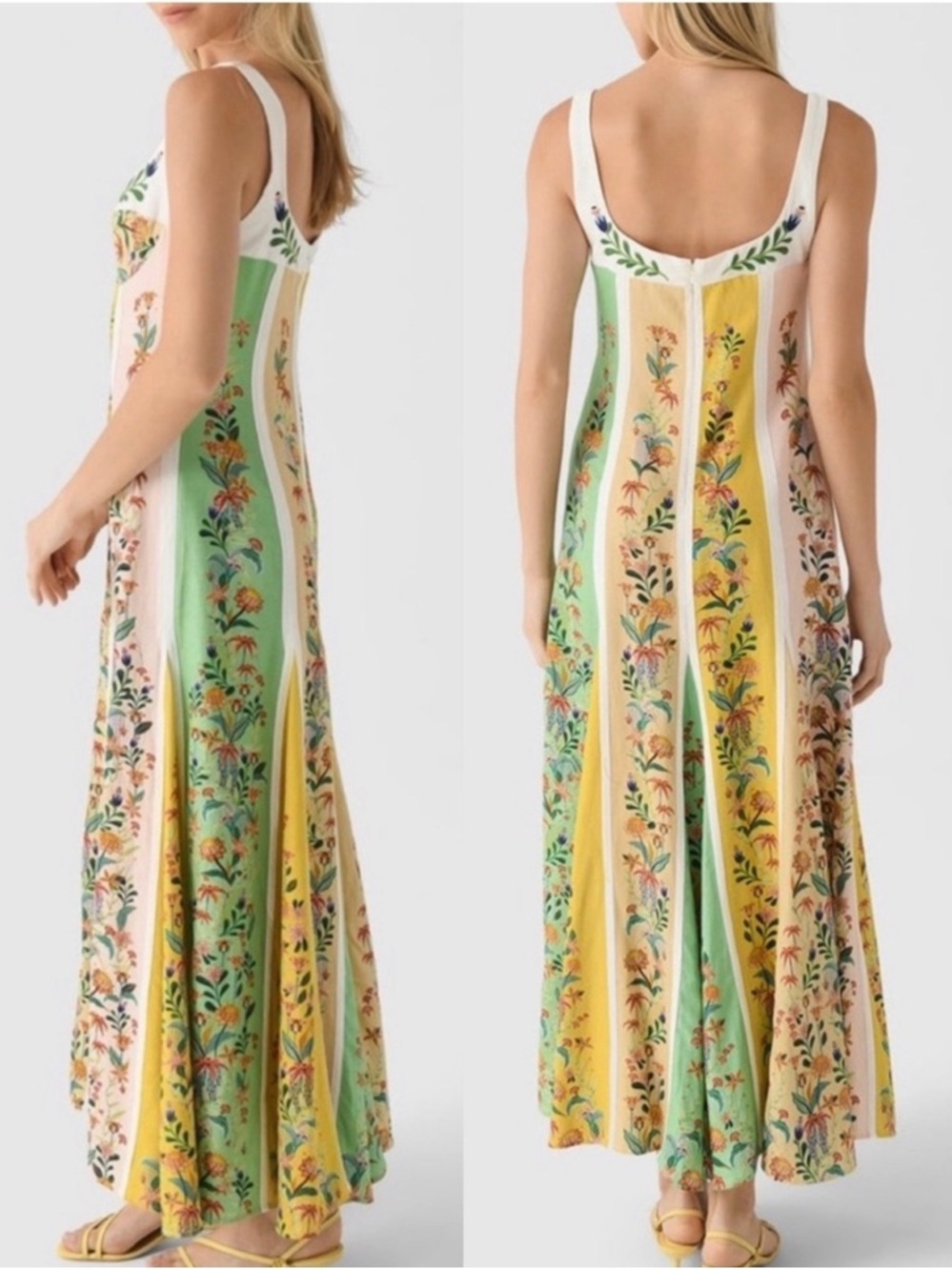 Brand New With Tags Christian LaCroix Floral Panel Linen-blend Midi Dress, Gorg! - Picture 7 of 15